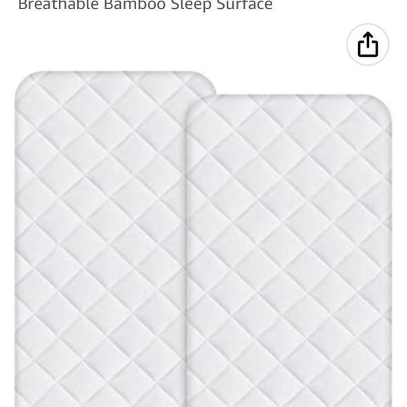 Bassinet Mattress Pad Cover, Compatible with Oval Bassinet Mattress , 2 Pack - Picture 2 of 2